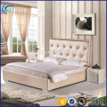 Foshan Bedroom Furniture Supplier synthetic leather upholstered bed
